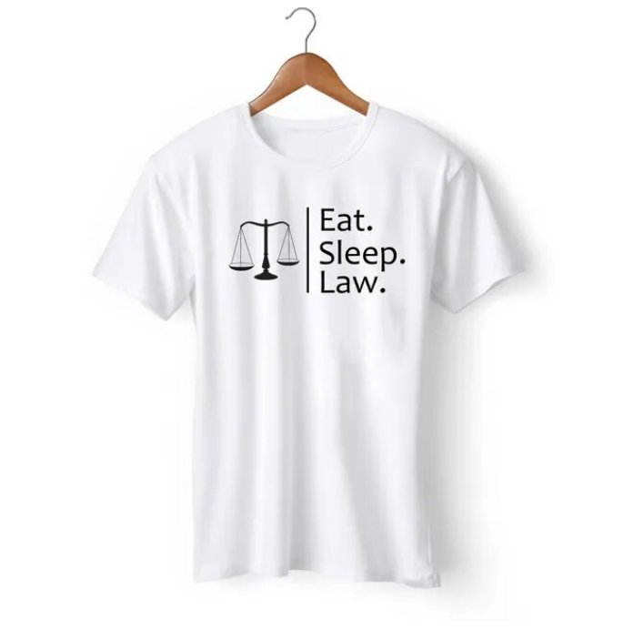 Eat Sleep Law Tshirt Scale Graphic Tees Tops