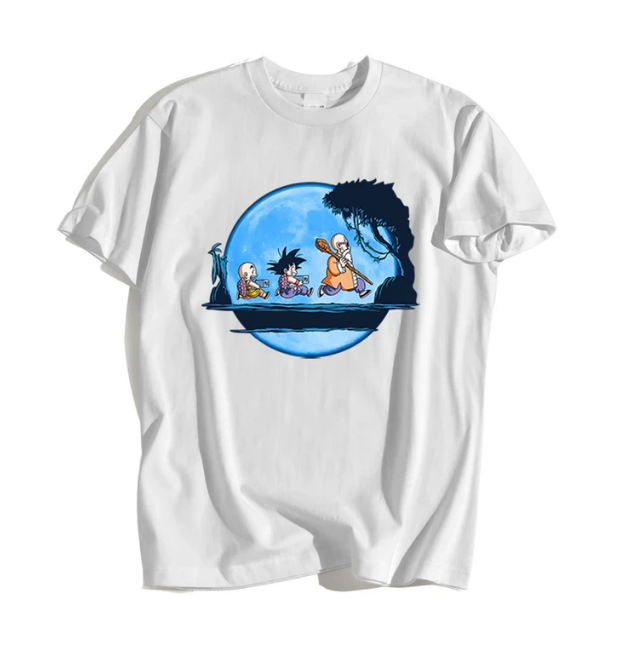 Fashion Dragon Ball Cartoons Print Mens Tshirt Summer Breathable