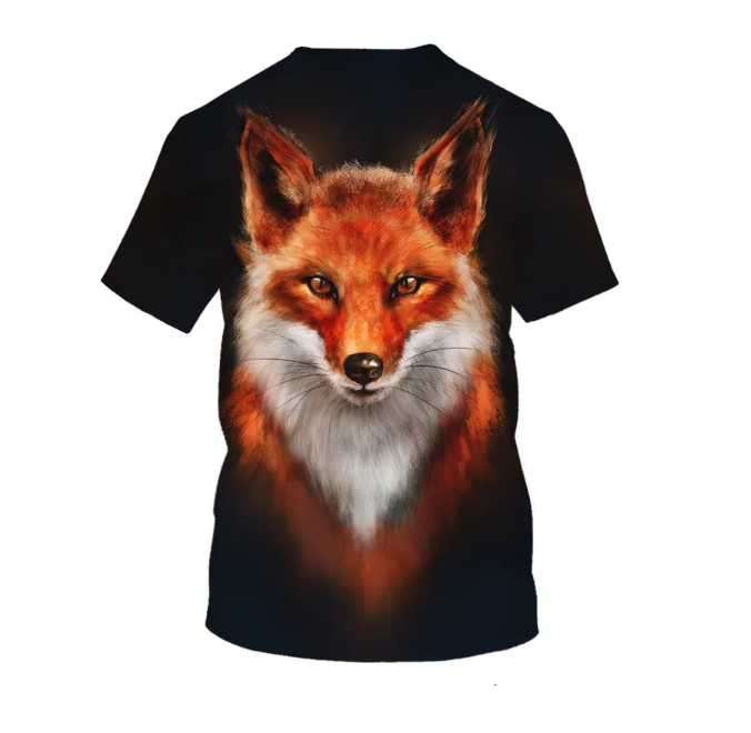 Fashion Fox Picture Tshirts Casual Print Tees