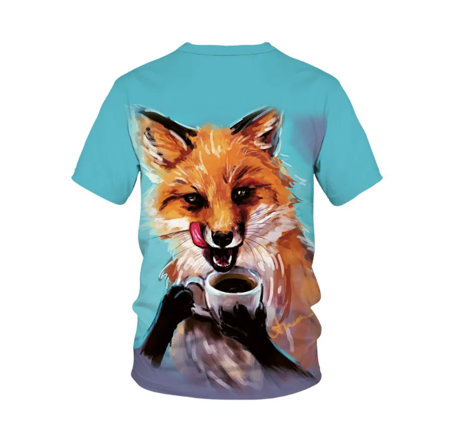 Fashion Fox Picture Tshirts Casual Print Tees