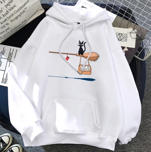 Kiki Delivery Service Cartoons Anime Women Hoodies Sweatshirt