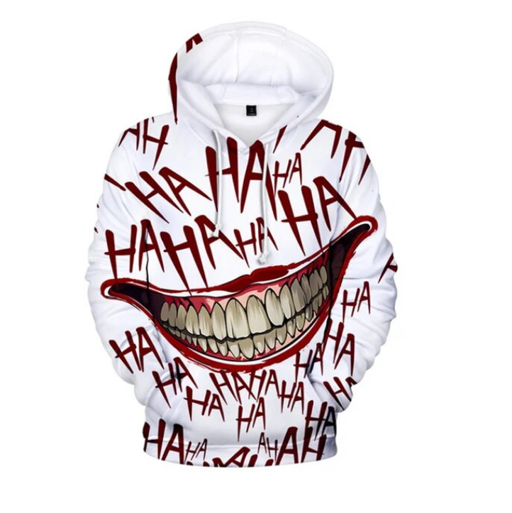 Haha joker 3D Print Autumn Sweatshirt Hoodies Men