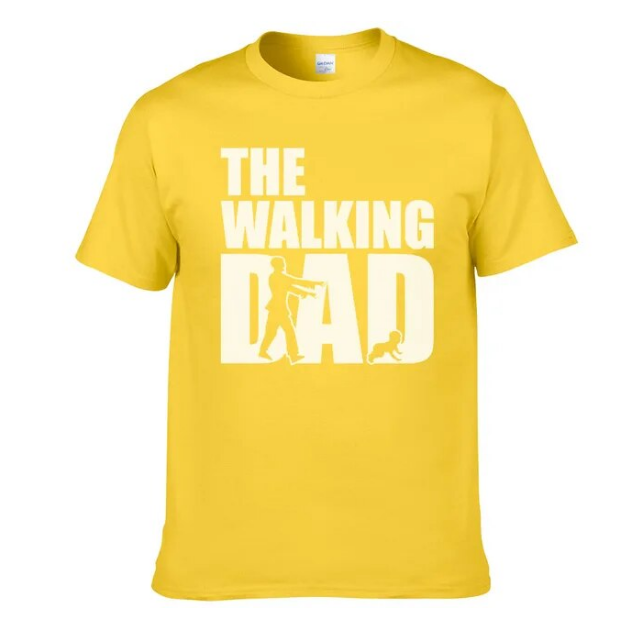 Tshirts Printed The Walking Dad Hip Hop Blouse Men - DUGO