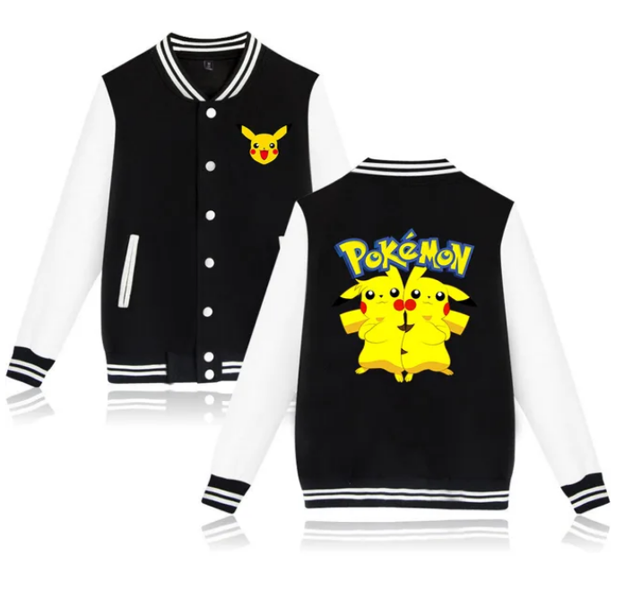 Baseball Jacket Pokemon Pikachu Streetwear Stylish