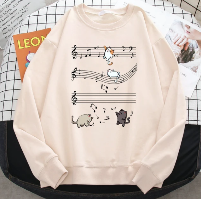 Fashion Sweatshirts For Women Kopie Von Musical Cats