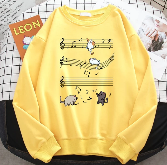 Fashion Sweatshirts For Women Kopie Von Musical Cats