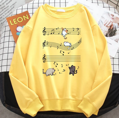 Fashion Sweatshirts For Women Kopie Von Musical Cats