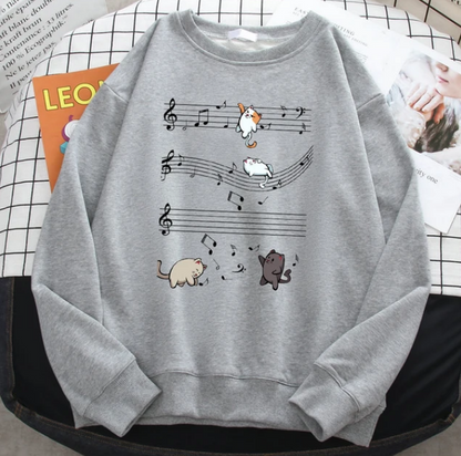 Fashion Sweatshirts For Women Kopie Von Musical Cats