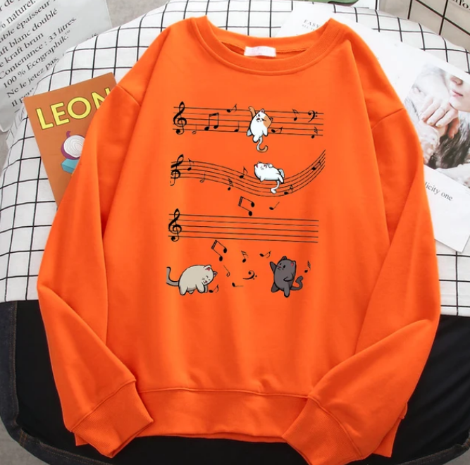 Fashion Sweatshirts For Women Kopie Von Musical Cats