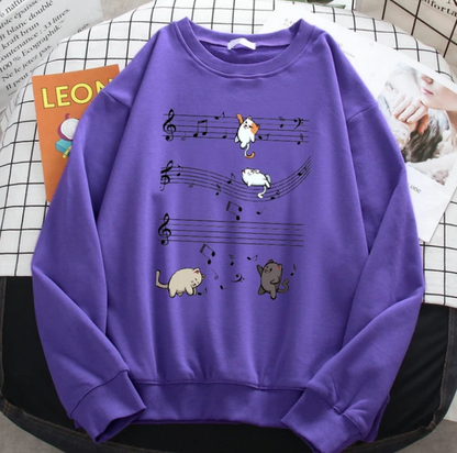 Fashion Sweatshirts For Women Kopie Von Musical Cats