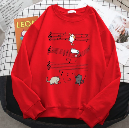 Fashion Sweatshirts For Women Kopie Von Musical Cats