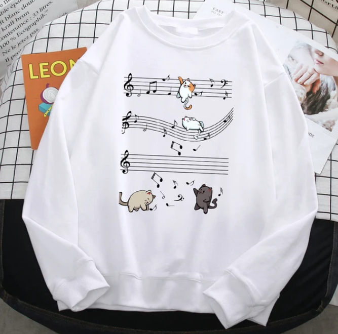 Fashion Sweatshirts For Women Kopie Von Musical Cats