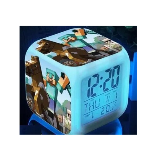 Minecraft Alarm Clock Steve Diamond Sword