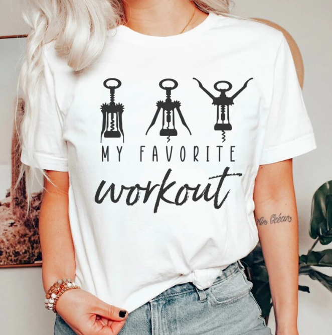 My Favorite Workout Funny Saying Tshirts For Women