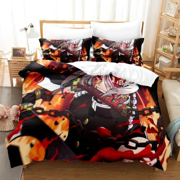 Demon Slayer Bedding Set Anime For Multi Bed Size Unique