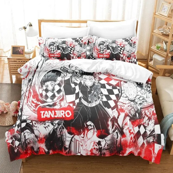 Demon Slayer Bedding Set Anime For Bedroom Unique Creative