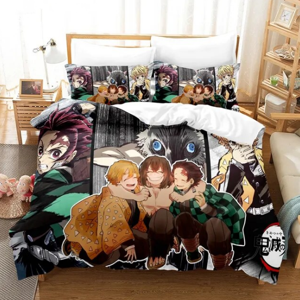 Demon Slayer Bedding Set Anime Home Textiles For Bedroom Creative