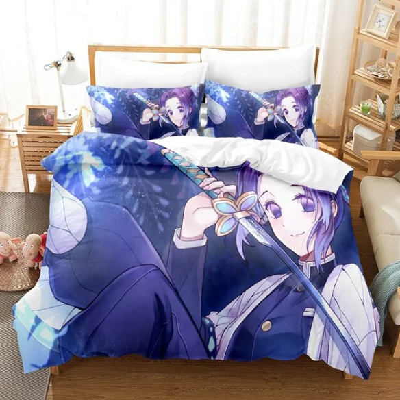 Demon Slayer Bedding Set Anime Stylish Bedroom Unique