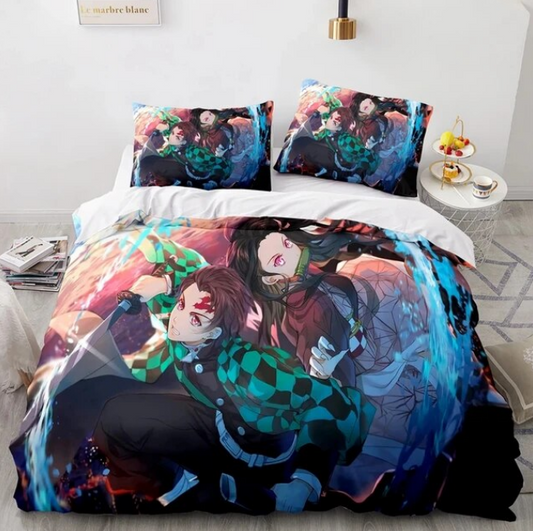 Demon Slayer 3D Bedding Set Anime Unique