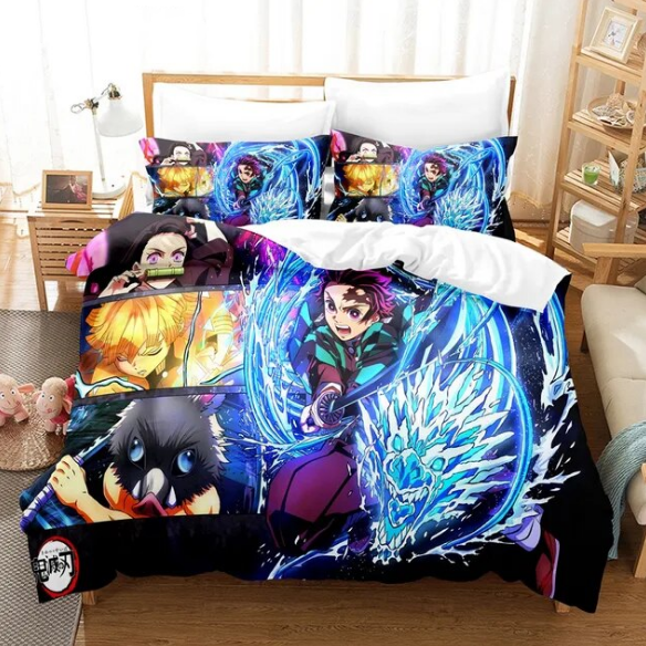 Demon Slayer Bedding Set Anime Home Textiles For Bedroom