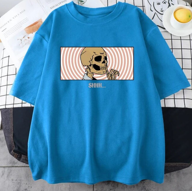 Tshirts Shhh Keep Quiet Skeletons