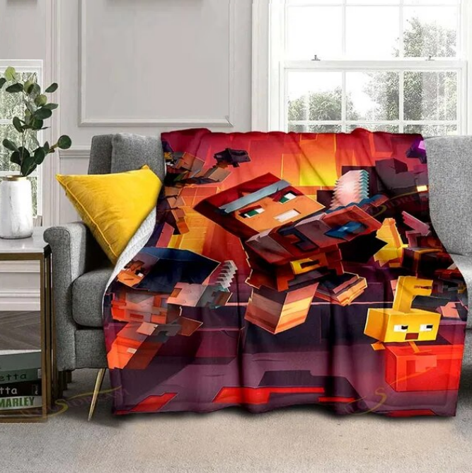 Minecraft Blankets For Living Room And Bedroom Elegance