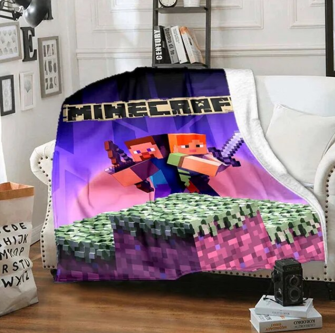 3D Sandbox Game Blanket For Sofa Unique