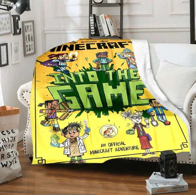 Minecraft Into The Game Blanket For Sofa