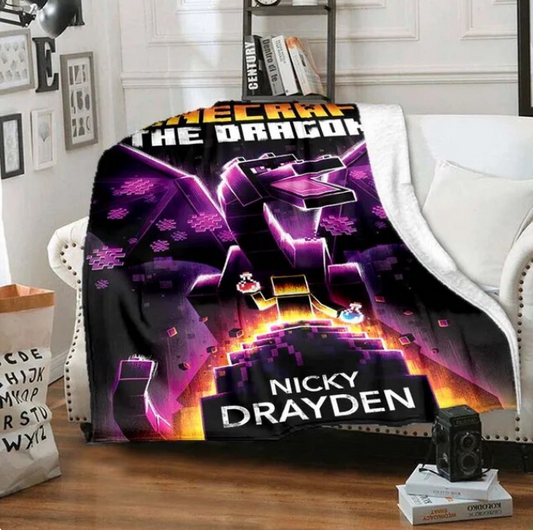 Minecraft The Dragon Blanket For Sofa