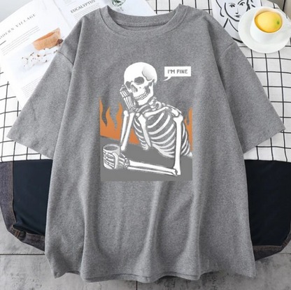 Skeletons In Meditation And Keep Alone Tshirts