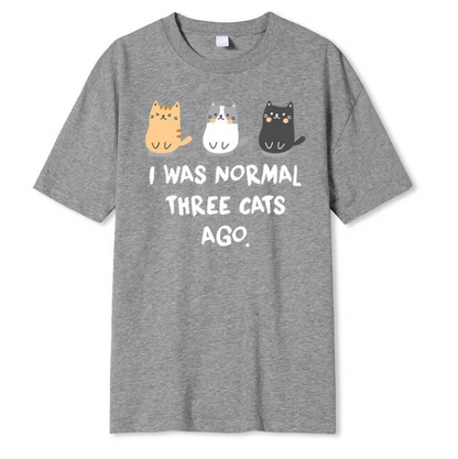 I Was Normal Three Cats Ago Prints Men Tshirt