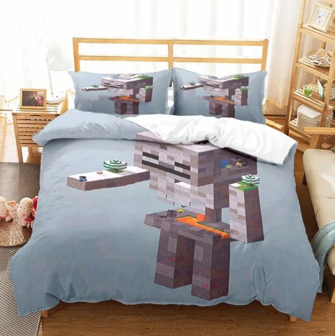 Minecraft Pattern Duvet Cover Bedding Set For Bedroom Unique