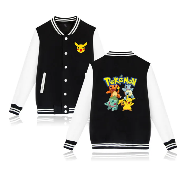 Baseball Jacket Pokemon Pikachu Streetwear Unique