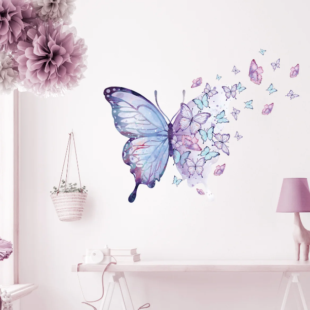 Purple Butterfly Wall Stickers