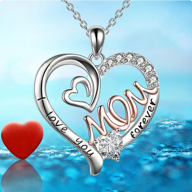 Love Mother Necklace for Women Zircon Chain Necklace Mothers Day Gift