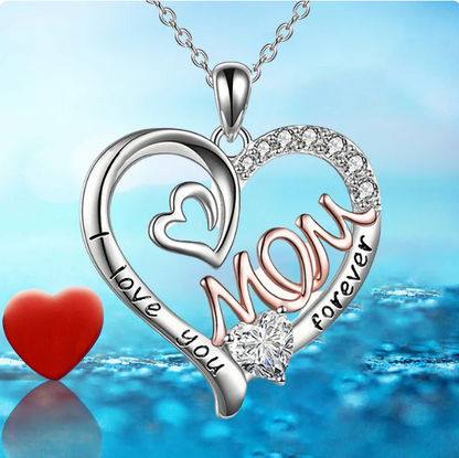 Love Mother Necklace for Women Zircon Chain Necklace Mothers Day Gift