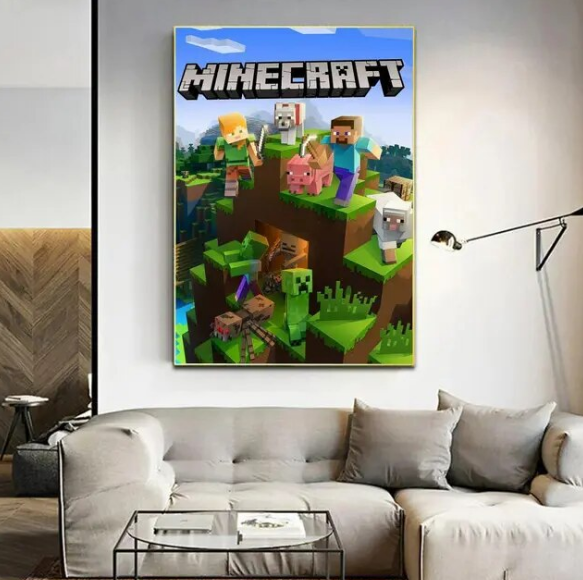 Game Minecrafts Movie Sticky Posters Fancy For Living Room