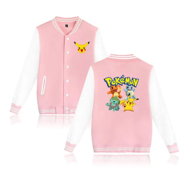 Baseball Jacket Pokemon Pikachu Streetwear Unique