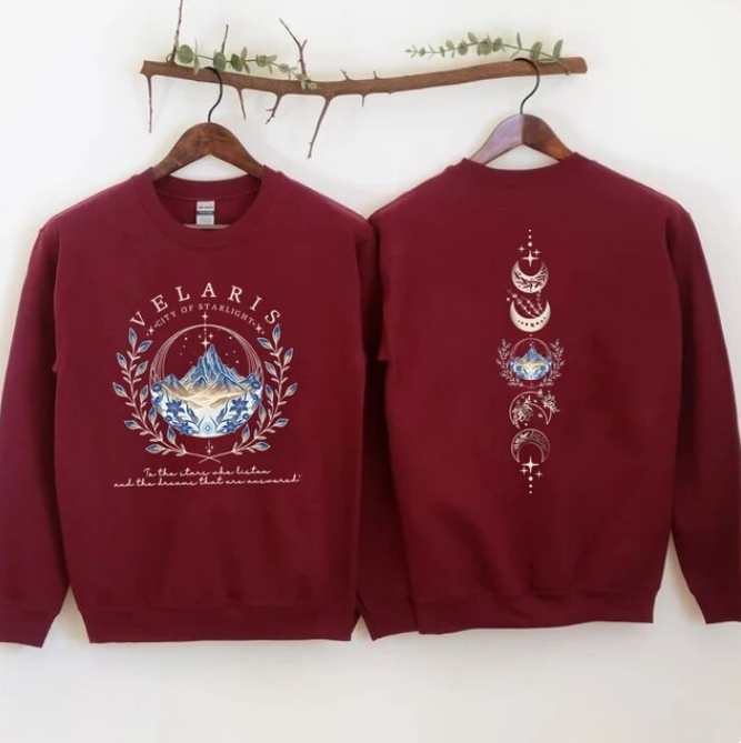 Sweatshirt Velaris City Of Starlight Front And Back