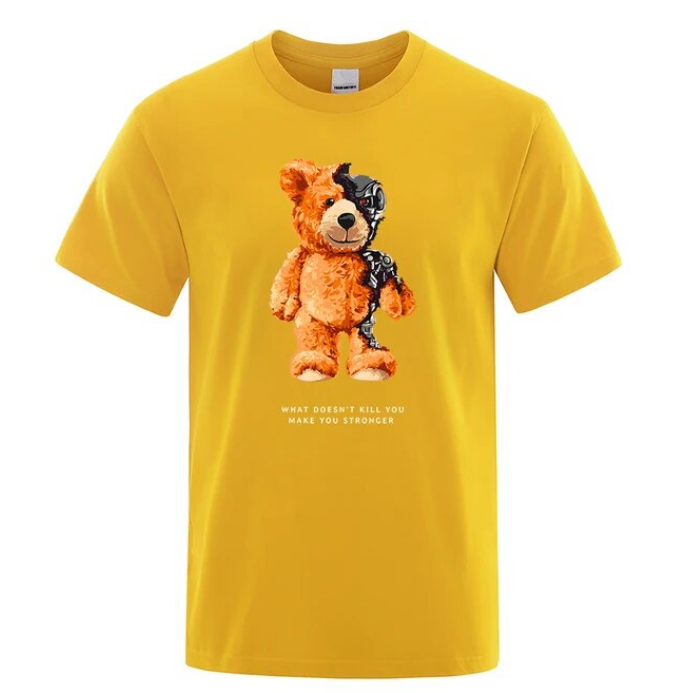 Tshirt Men Short Sleeve Teddy Bear Show You What I Am Really Look