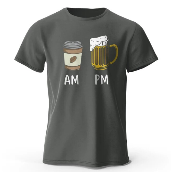 Coffee and Beer Printed Men Tshirt