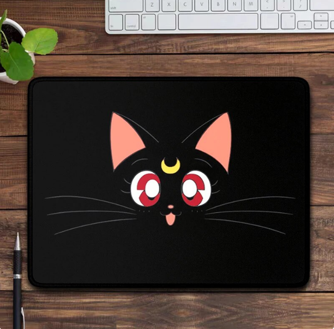 Black Cat Mouse Pad Small Mousepad