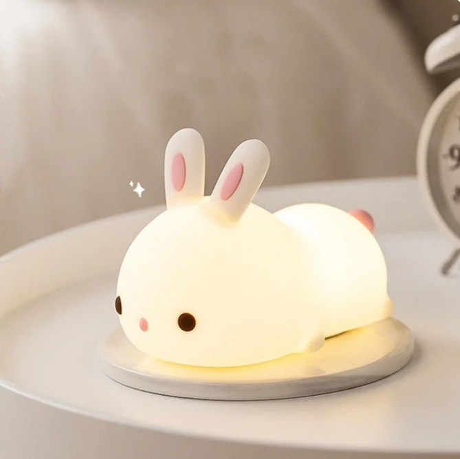 Touch Sensor RGB LED Rabbit Night Light For Children Baby Toy