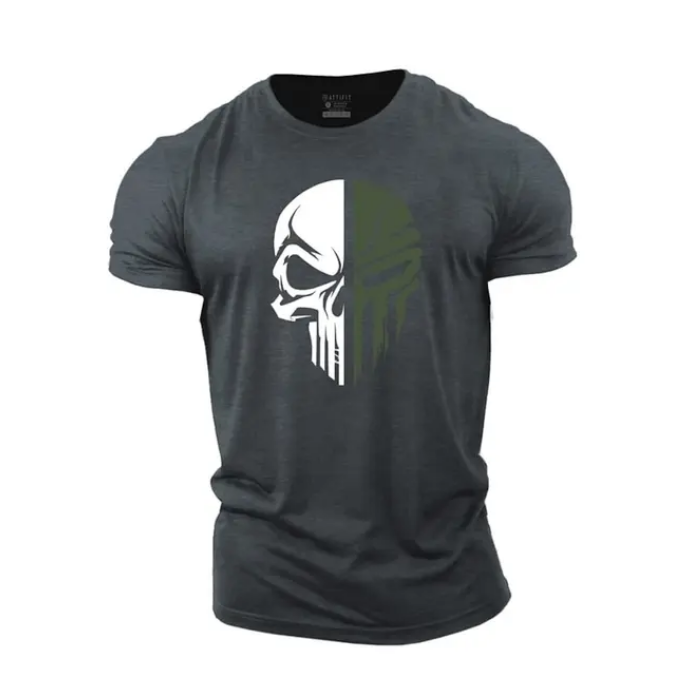 Tshirt For Men 3D Print Military Skull