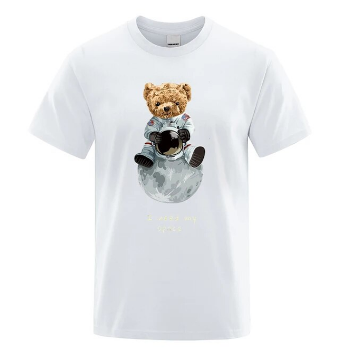 Teddy Bear Imitates American Astronaut Men Women Tshirts