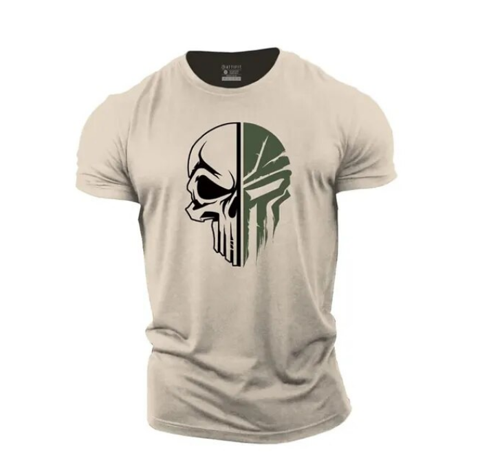 Tshirt For Men 3D Print Military Skull