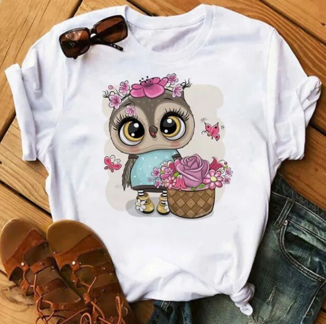 Lovely Ladysummer Casual Short Sleeved Tshirt Funny