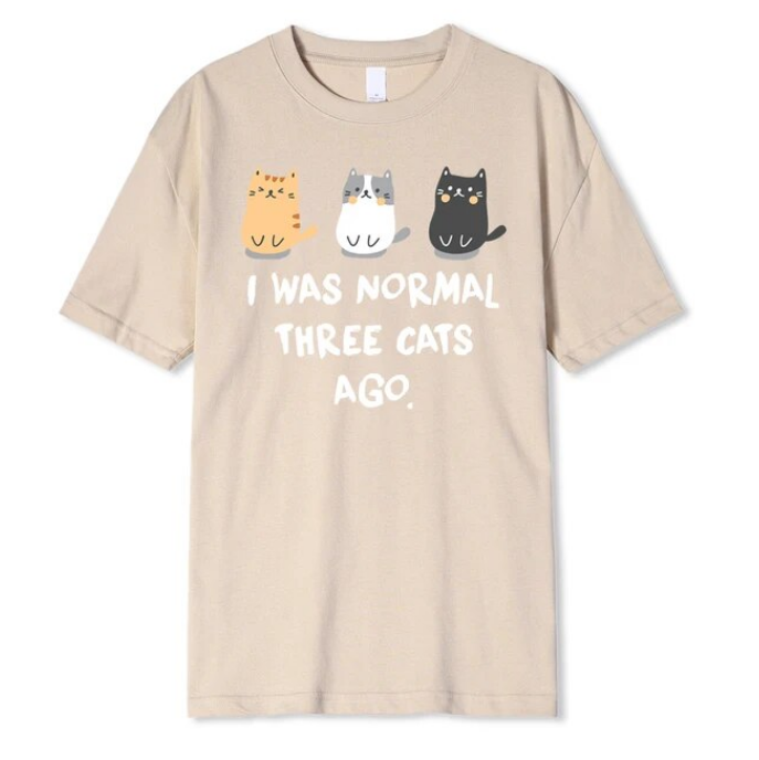 I Was Normal Three Cats Ago Prints Men Tshirt