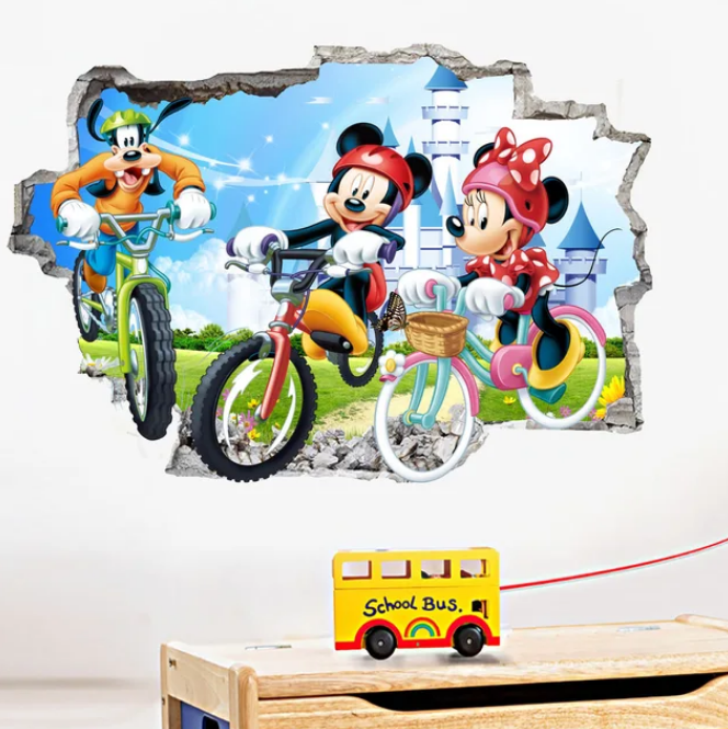 Cartoon Mickey Minnie Mouse Baby Home Decals Wall Stickers Funny