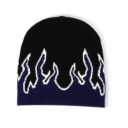 Flame Knit Hat Rap Hip Hop Fashion Sweater Hat Pullover